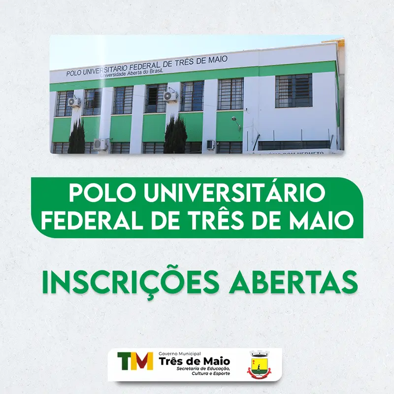 Inscrições abertas Pólo Universitário